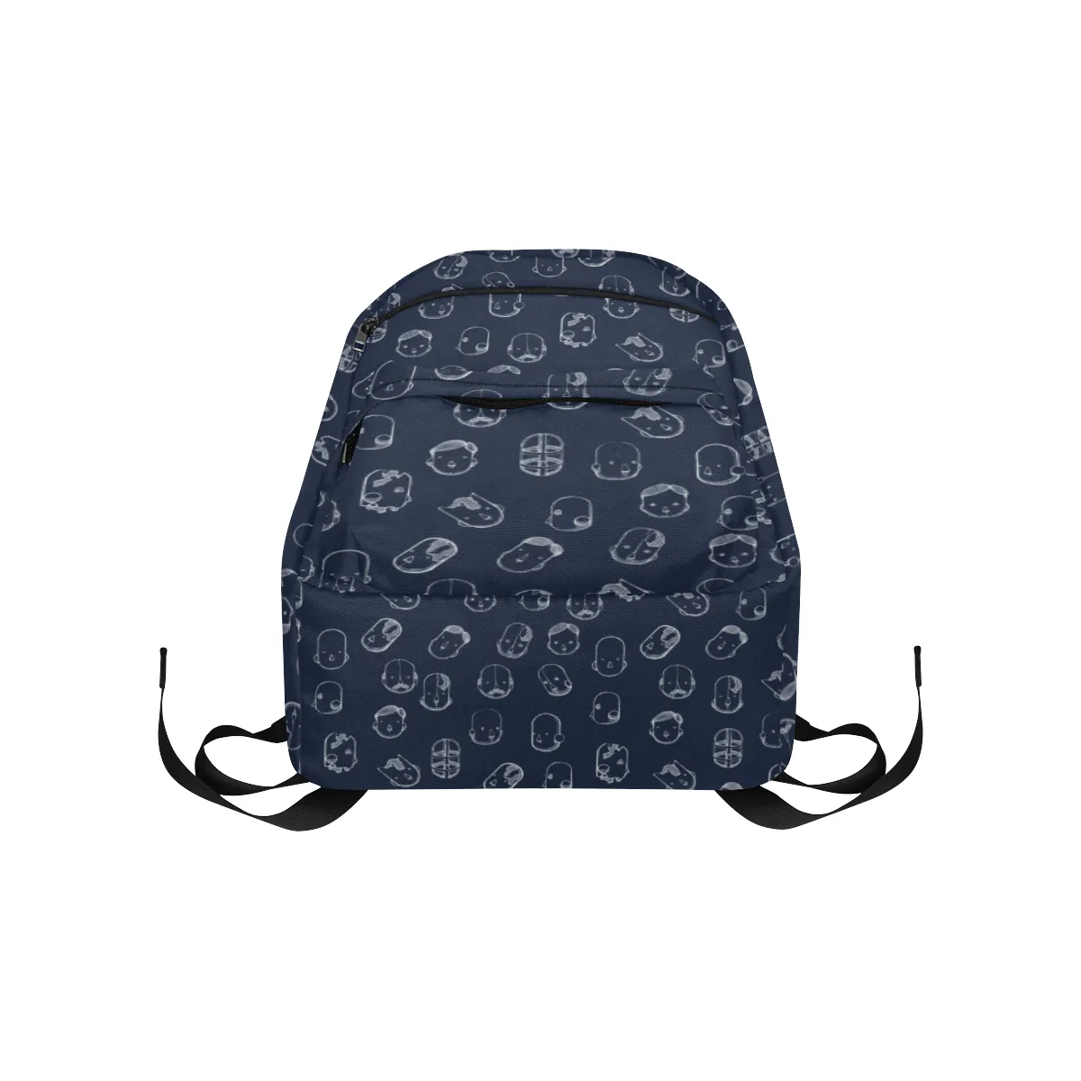 Robot Heads Pattern Large Capacity Travel Backpack