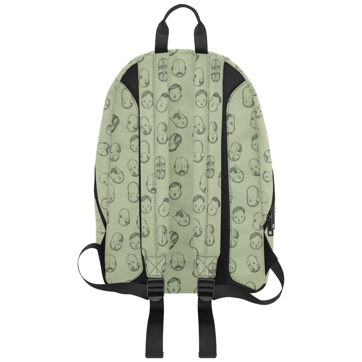 Robot Heads Pattern Large Capacity Travel Backpack