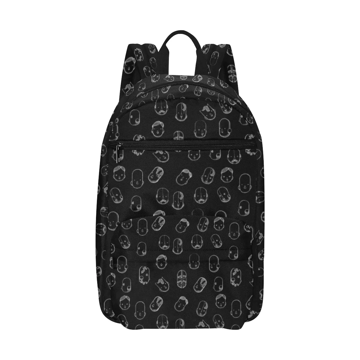 Robot Heads Pattern Large Capacity Travel Backpack