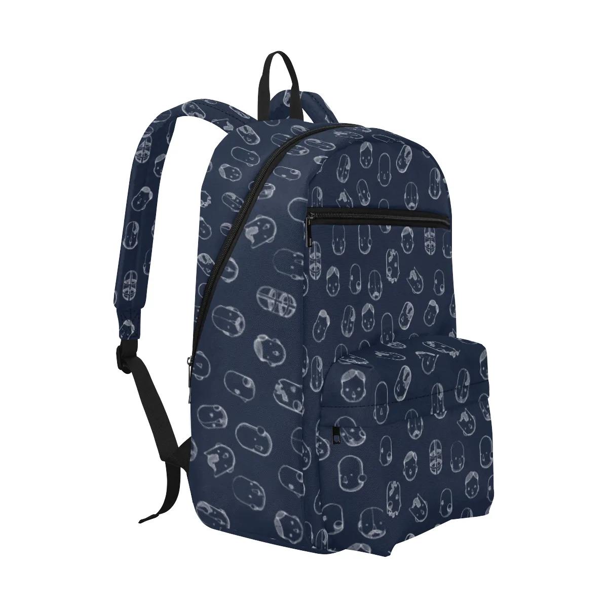 Robot Heads Pattern Large Capacity Travel Backpack