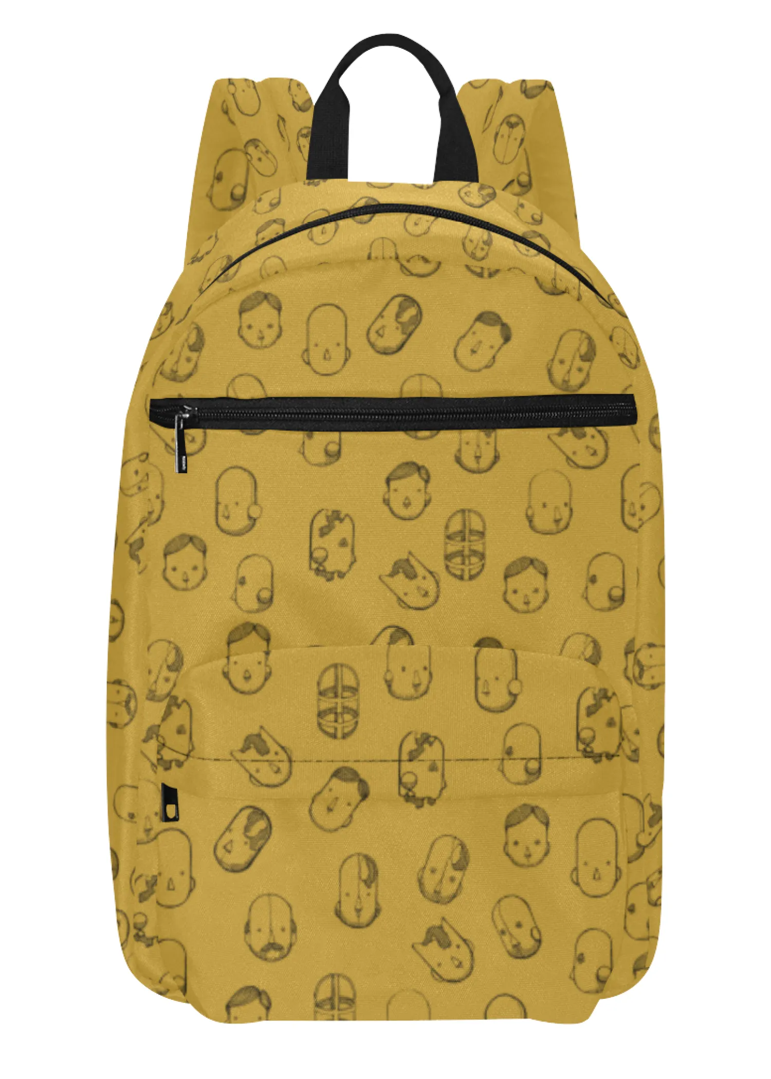 Robot Heads Pattern Large Capacity Travel Backpack