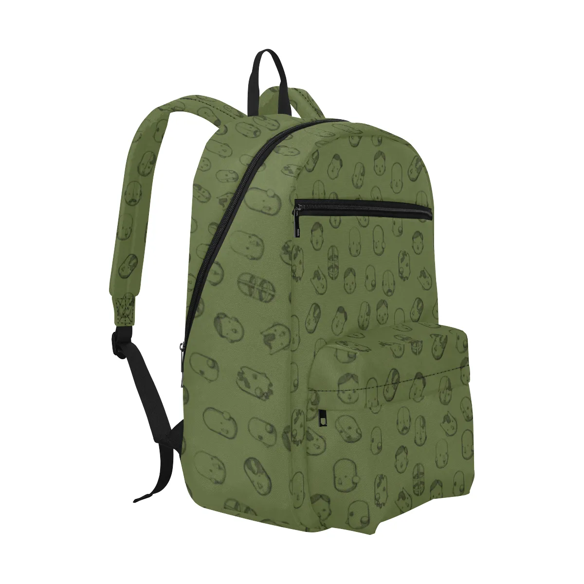 Robot Heads Pattern Large Capacity Travel Backpack