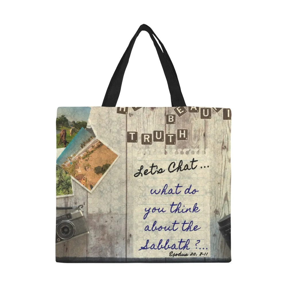 Sabbath Beautiful Truth Canvas Tote