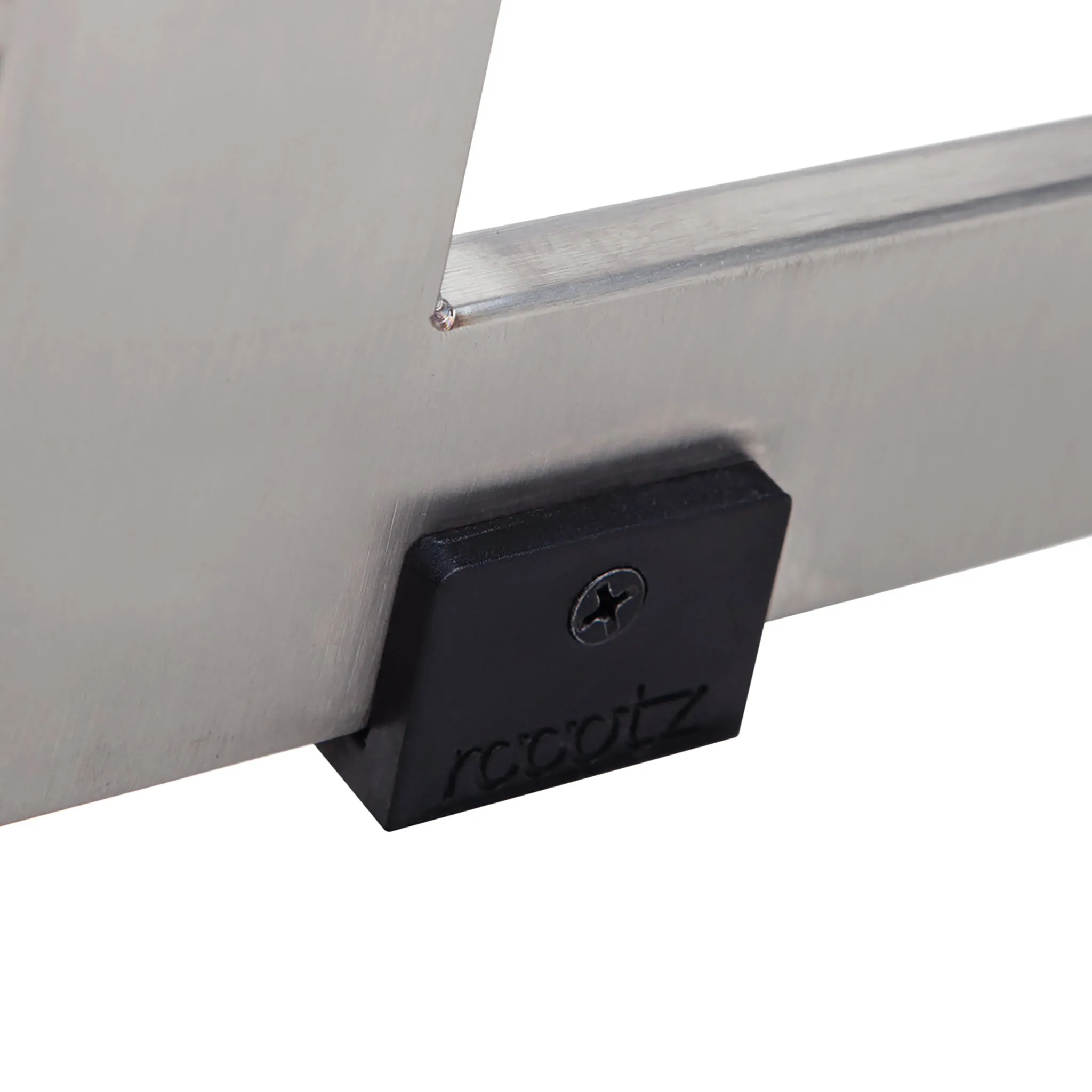 Stainless Steel Compact Luggage Rack with Leather Straps