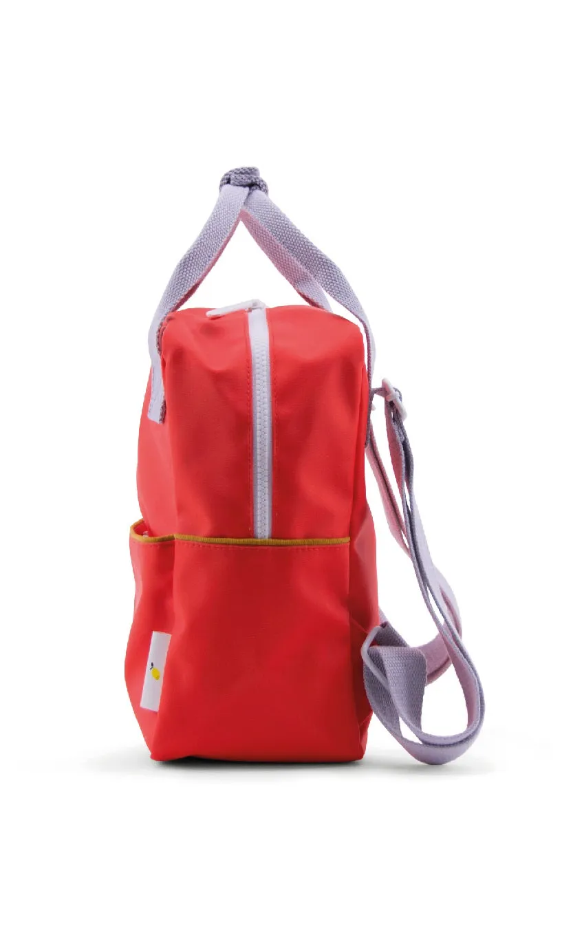 Sticky Lemon Corduroy Collection Small Backpack, Sporty Red