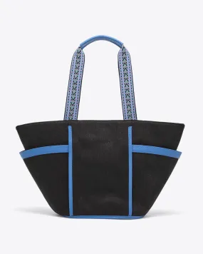 Tapered Twill Tote in Black