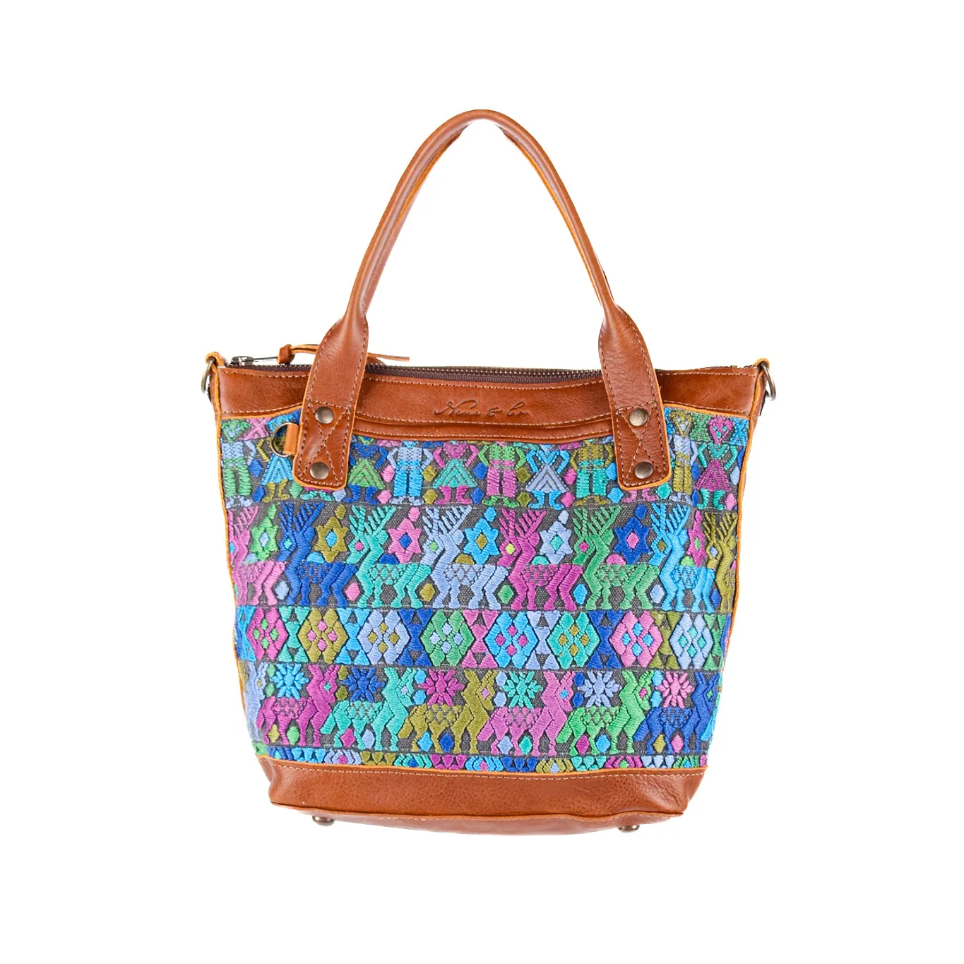 THE PERFECT BAG - POCKETLESS MINI - OOAK HUIPIL - CAFE - NO. 12486
