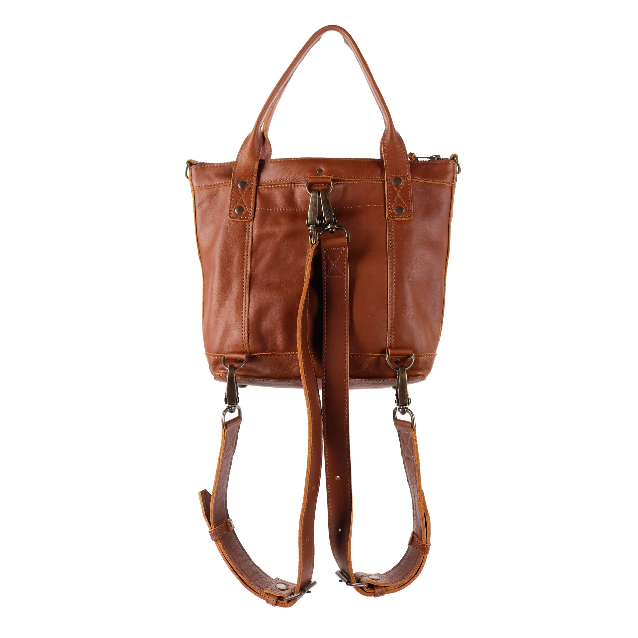 THE PERFECT BAG - POCKETLESS MINI - OOAK HUIPIL - CAFE - NO. 12486