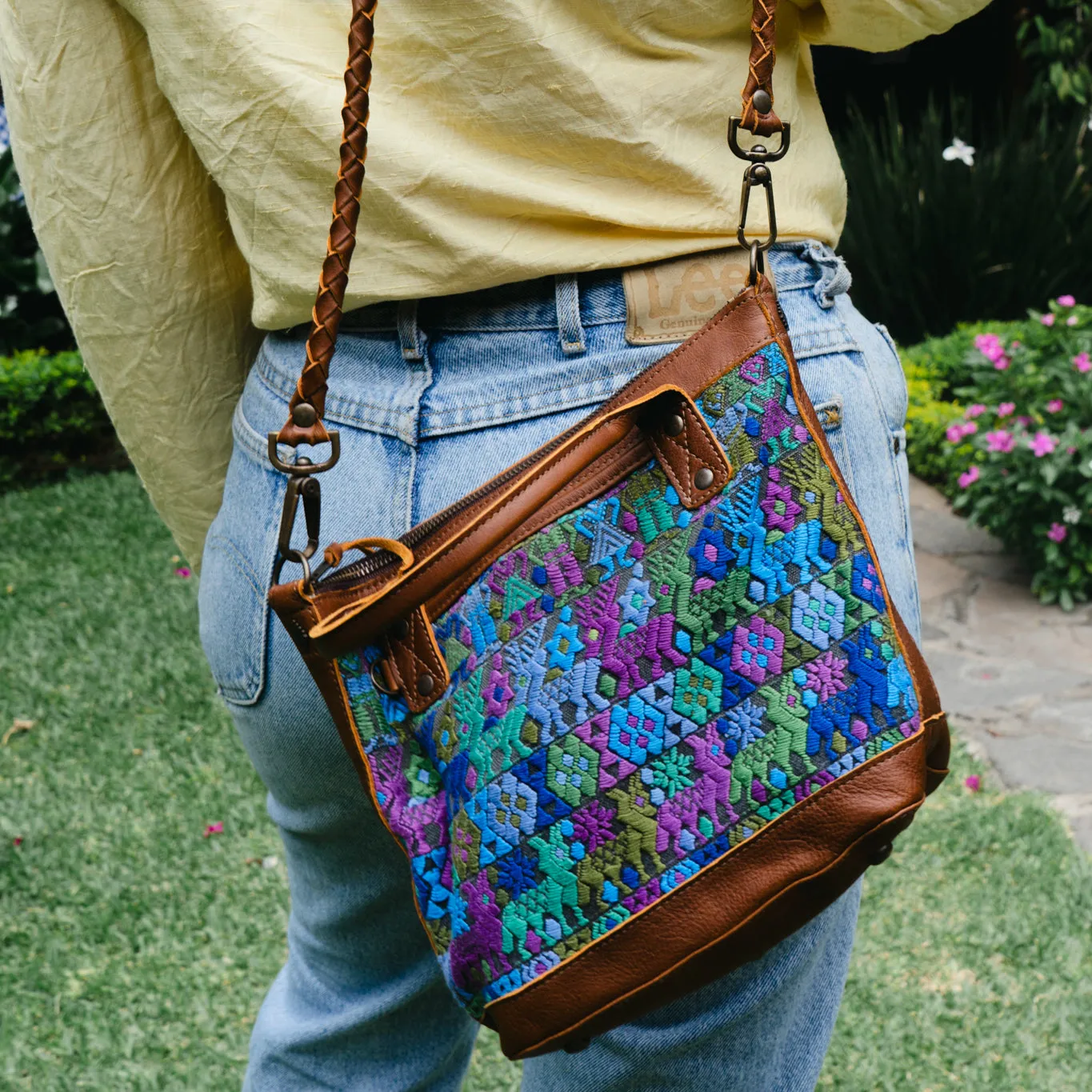 THE PERFECT BAG - POCKETLESS MINI - OOAK HUIPIL - CAFE - NO. 12486
