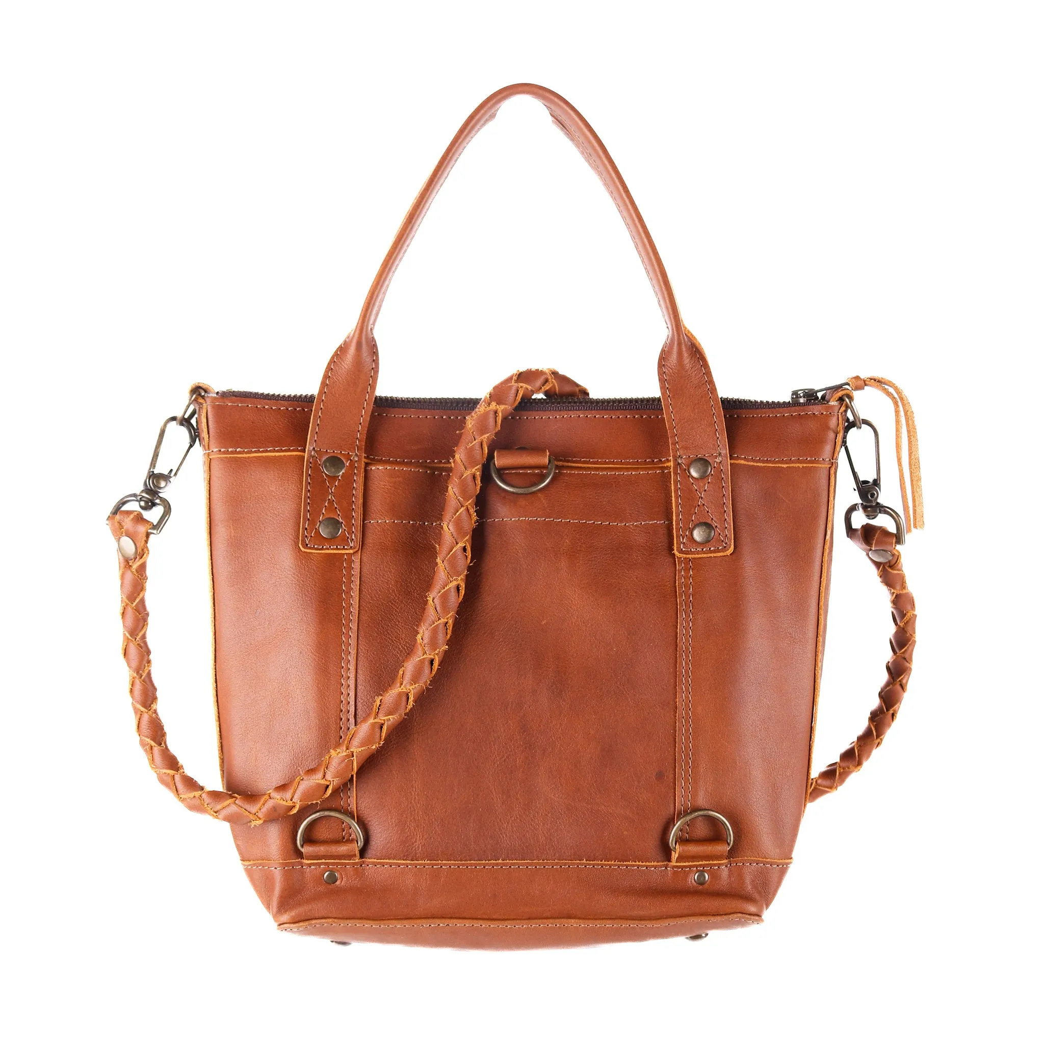 THE PERFECT BAG - POCKETLESS MINI - OOAK HUIPIL - CAFE - NO. 12486