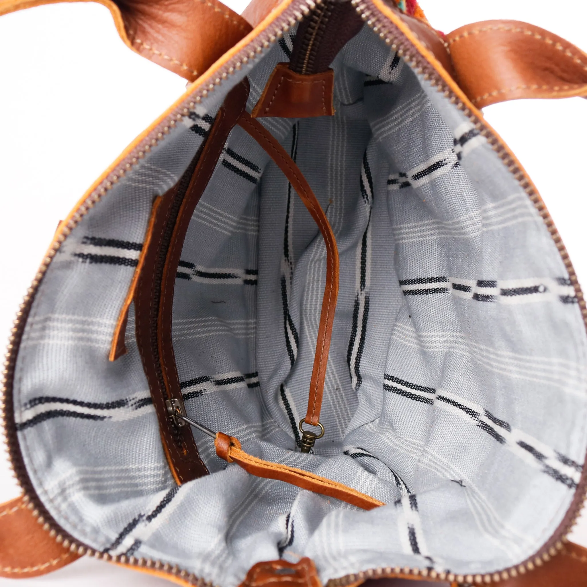 THE PERFECT BAG - POCKETLESS MINI - OOAK HUIPIL - CAFE - NO. 12486