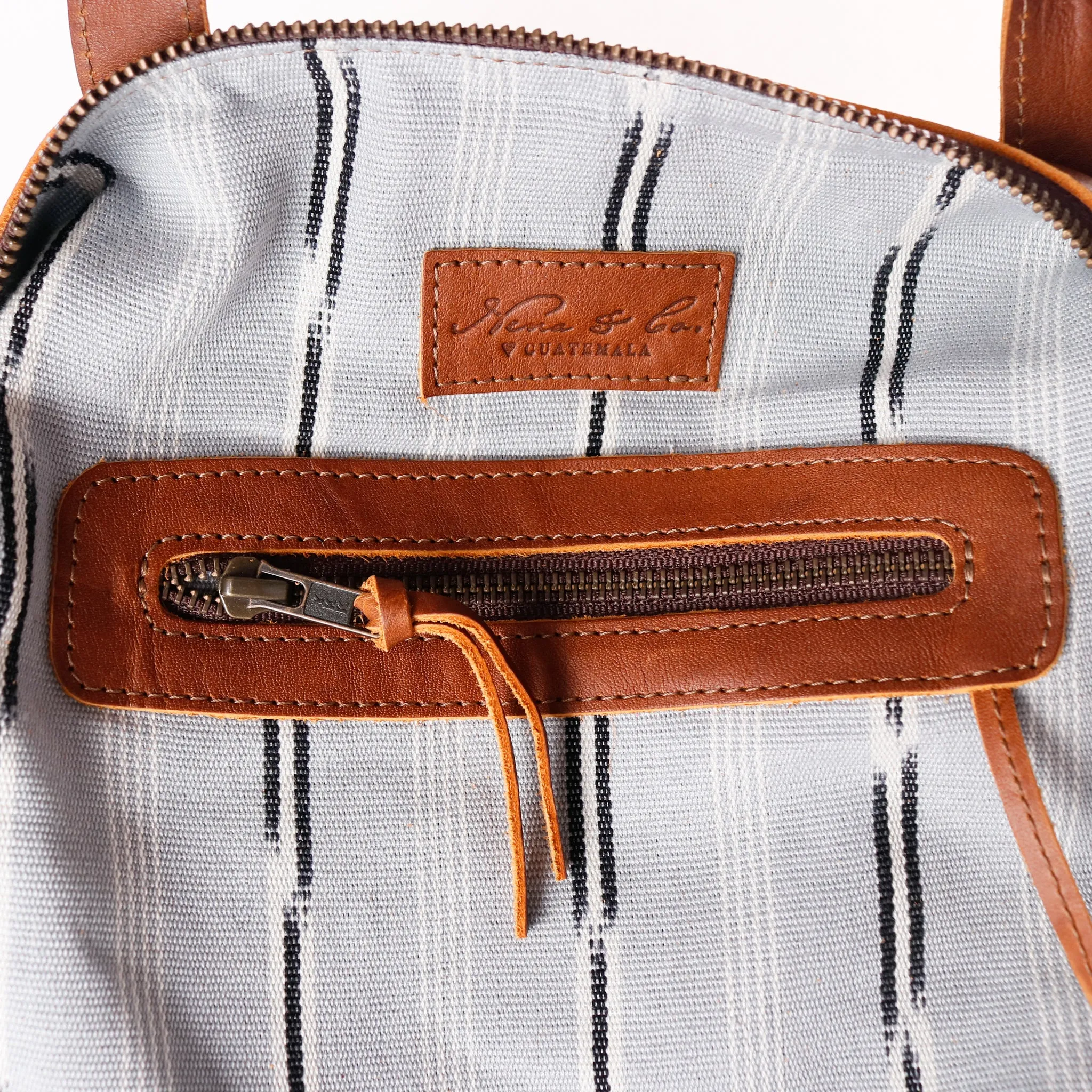 THE PERFECT BAG - POCKETLESS MINI - OOAK HUIPIL - CAFE - NO. 12486