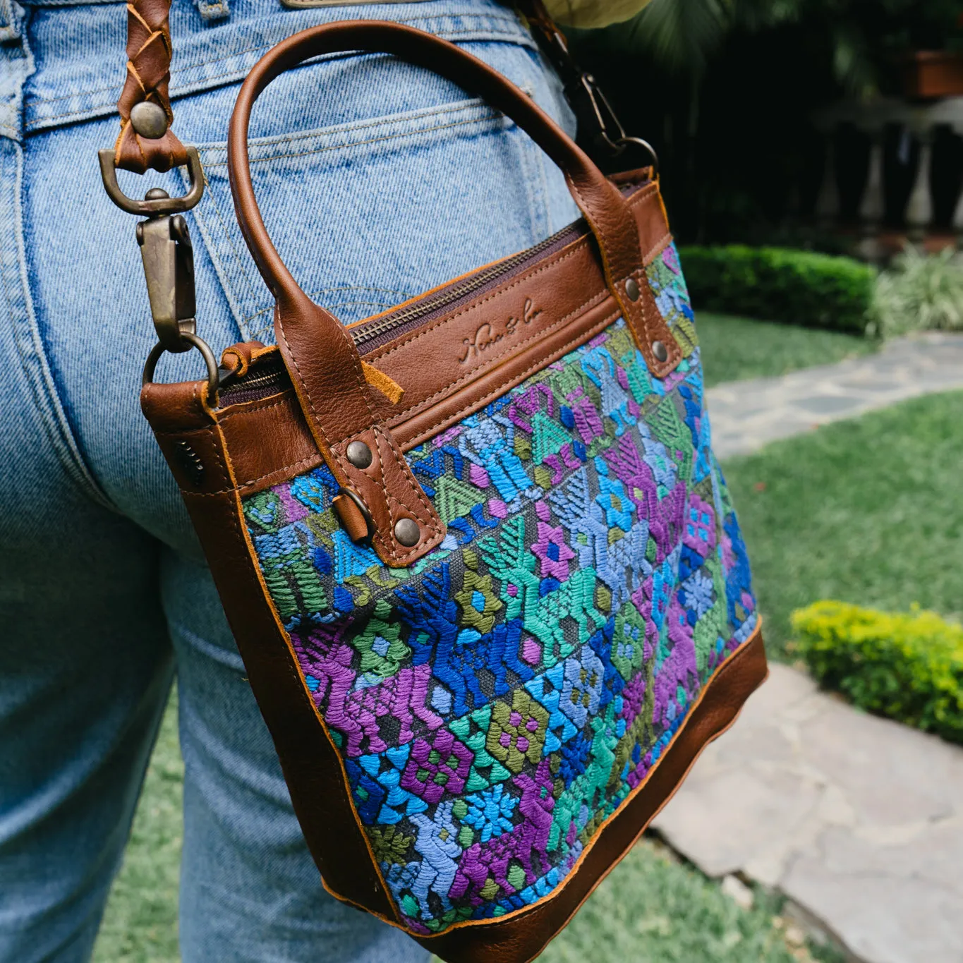 THE PERFECT BAG - POCKETLESS MINI - OOAK HUIPIL - CAFE - NO. 12486