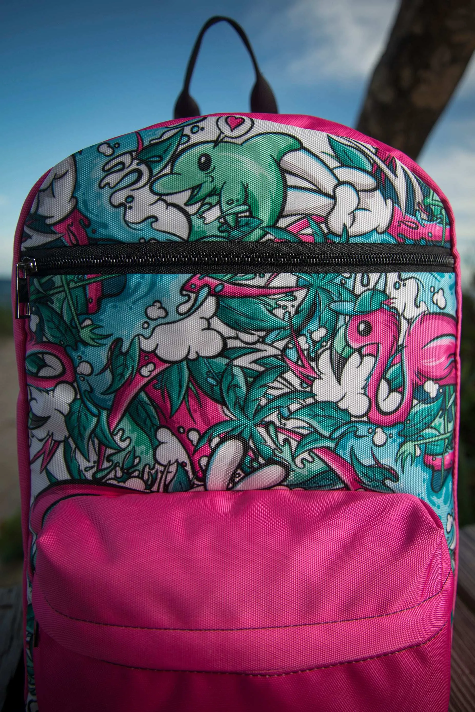 Tropicana Pattern Large Capacity Travel Backpack