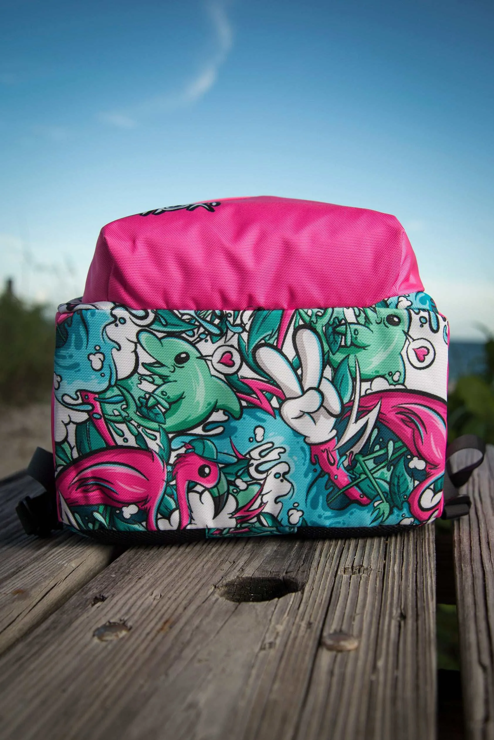 Tropicana Pattern Large Capacity Travel Backpack