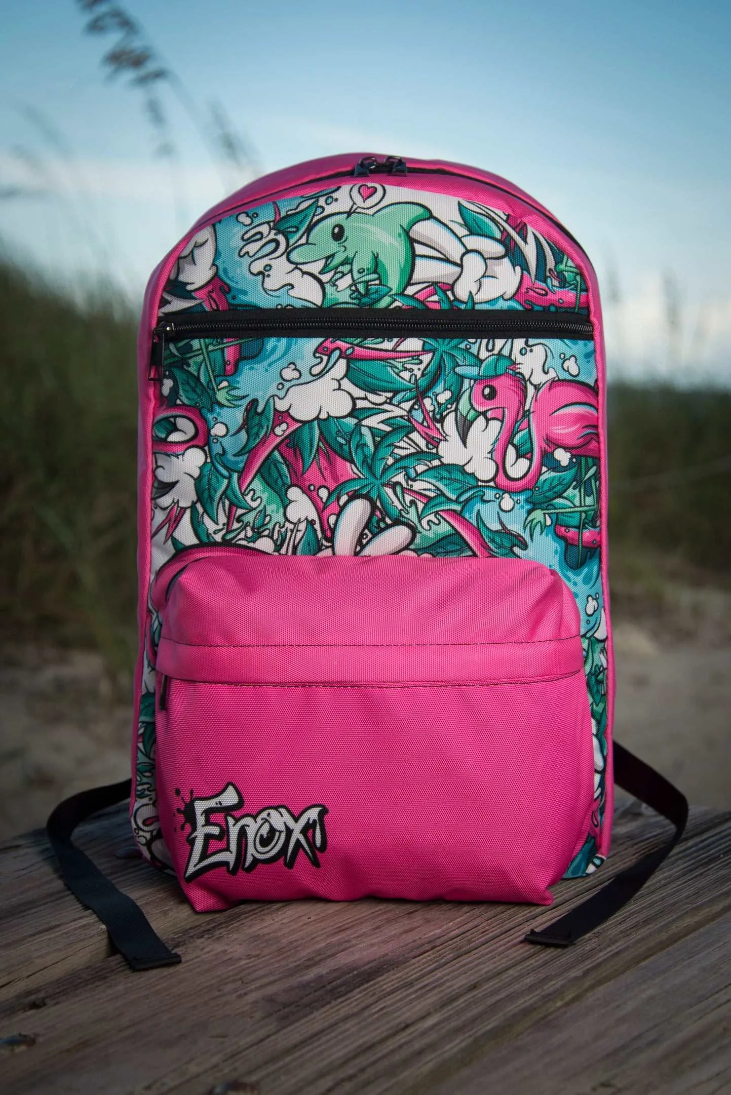 Tropicana Pattern Large Capacity Travel Backpack
