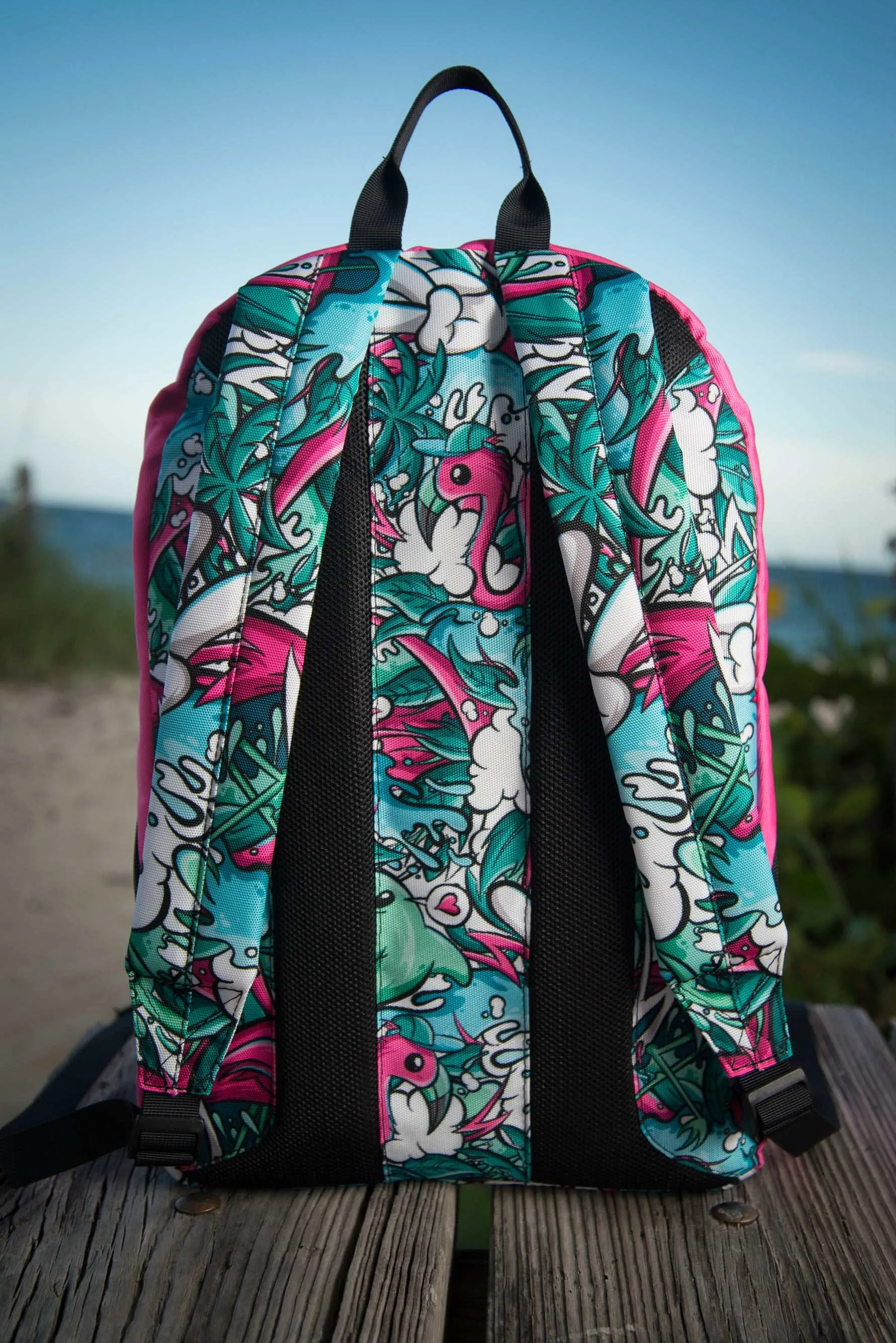 Tropicana Pattern Large Capacity Travel Backpack