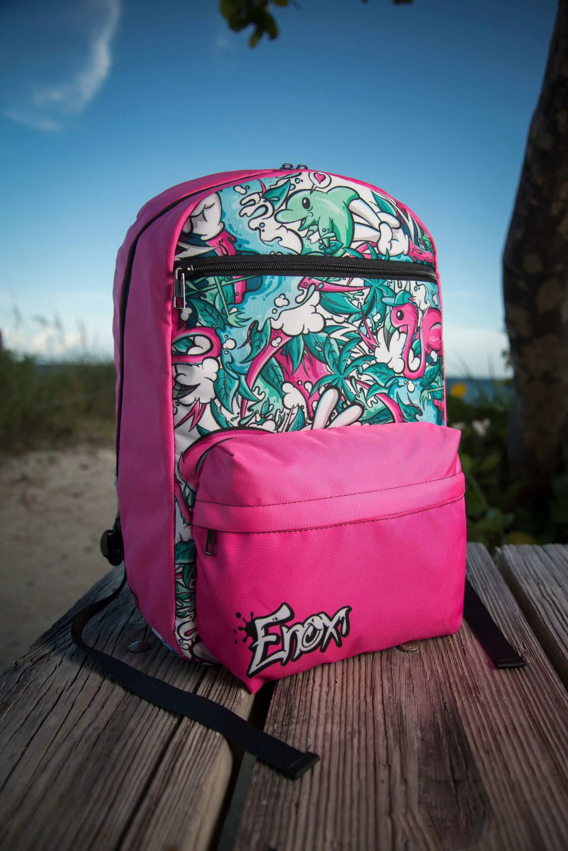 Tropicana Pattern Large Capacity Travel Backpack