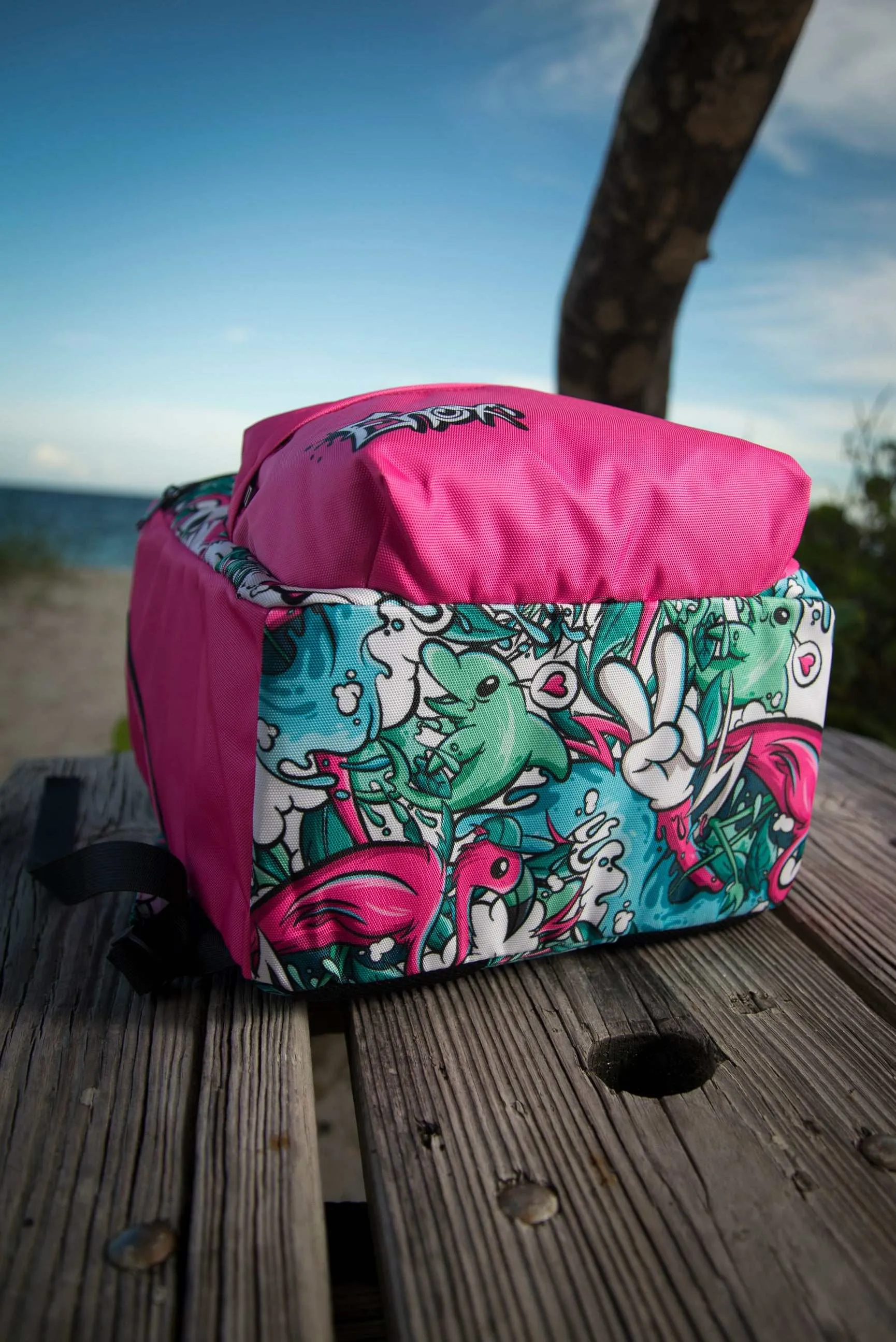 Tropicana Pattern Large Capacity Travel Backpack