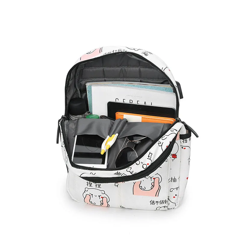 USB Charging School Backpacks 3 Pcs/Set