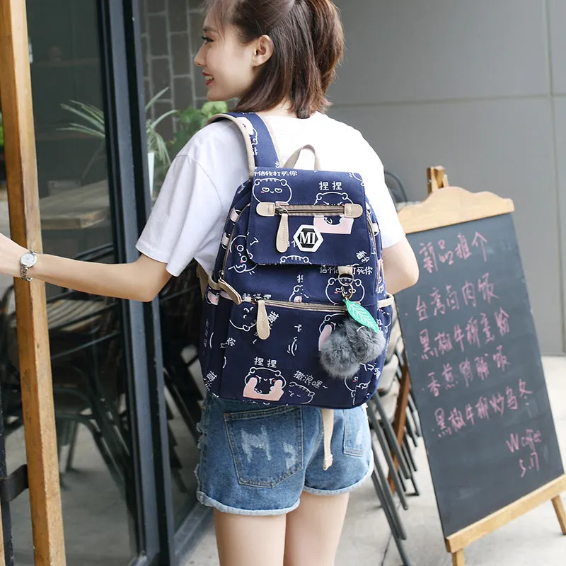 USB Charging School Backpacks 3 Pcs/Set