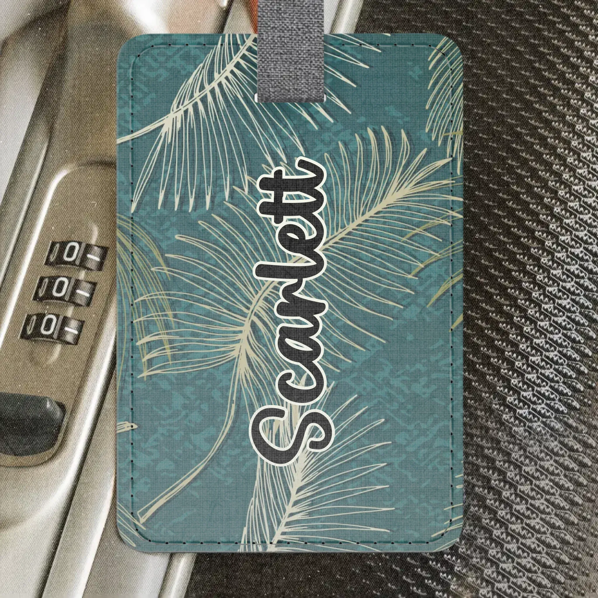 Vintages Leaves Pattern Background - Custom Background - Personalized Gift For Bestie - Luggage Tag
