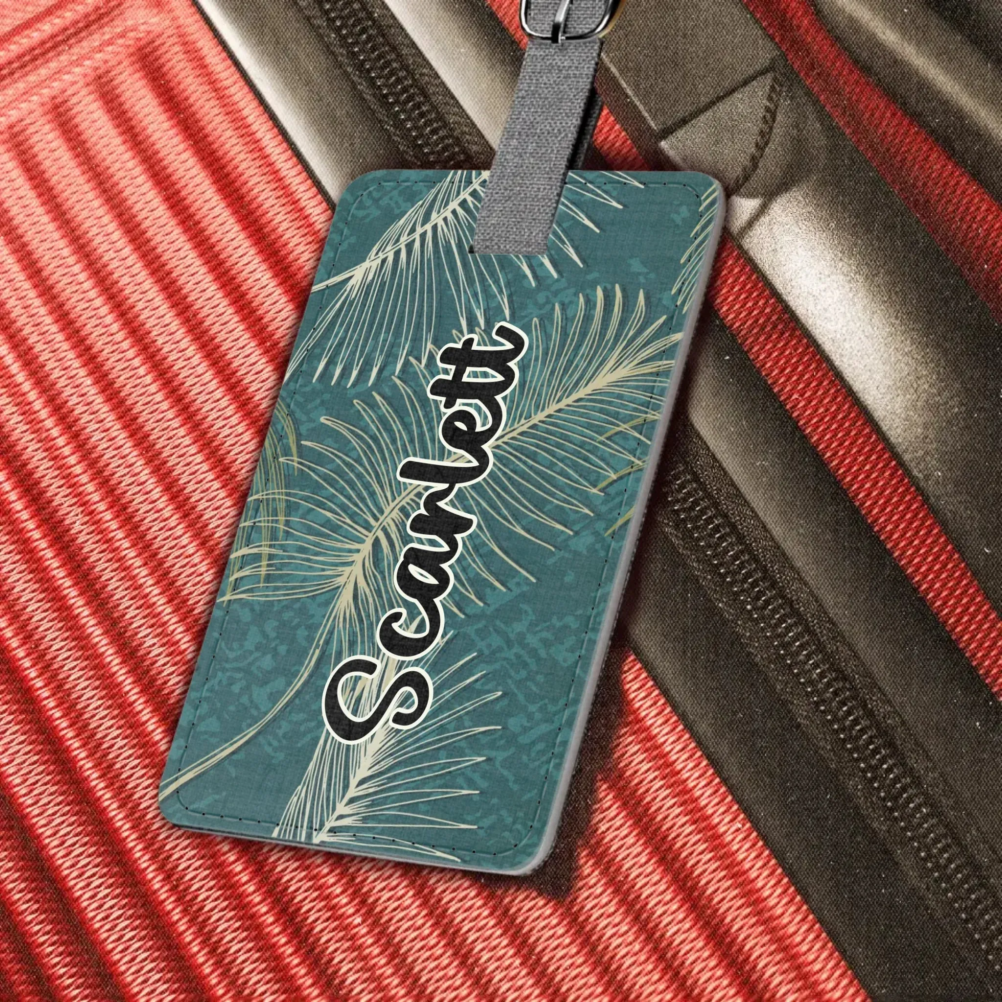 Vintages Leaves Pattern Background - Custom Background - Personalized Gift For Bestie - Luggage Tag