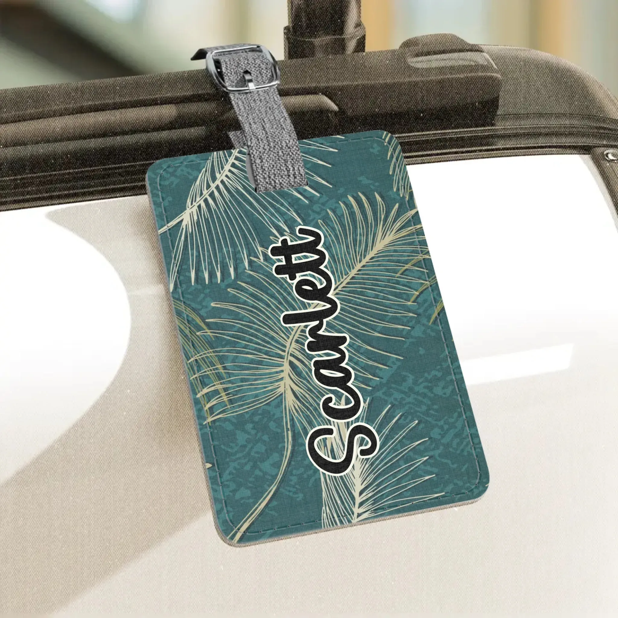 Vintages Leaves Pattern Background - Custom Background - Personalized Gift For Bestie - Luggage Tag