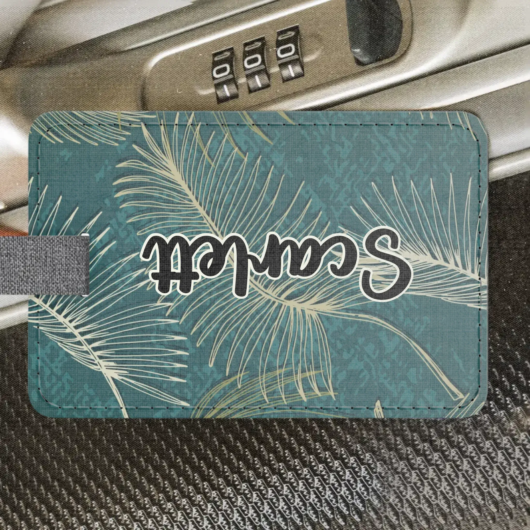Vintages Leaves Pattern Background - Custom Background - Personalized Gift For Bestie - Luggage Tag