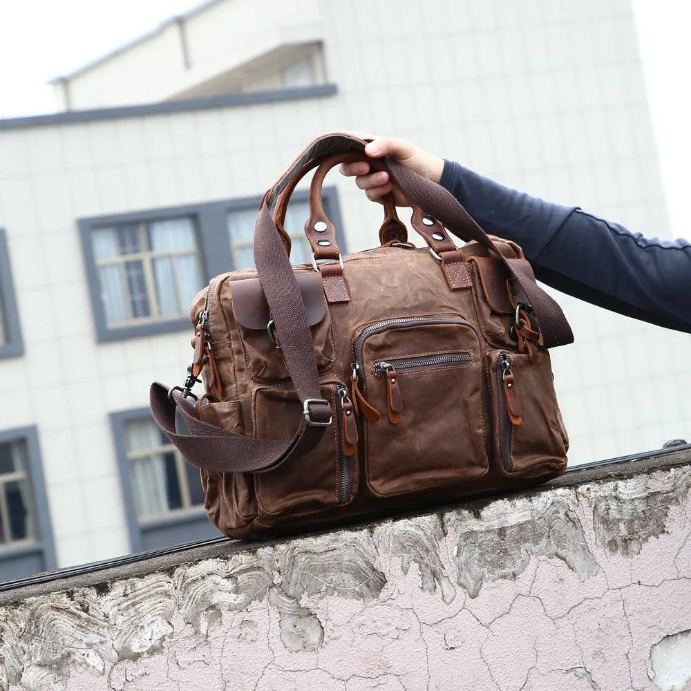 Woosir Vintage Mens Satchel Bags with Laptop Sleeve