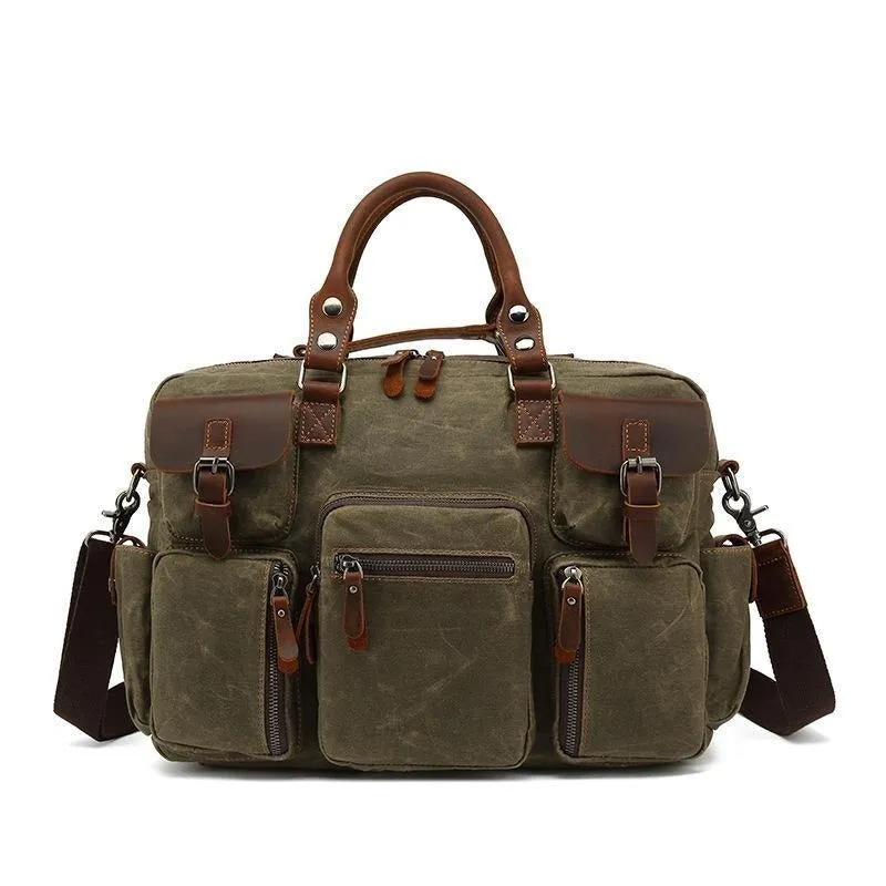 Woosir Vintage Mens Satchel Bags with Laptop Sleeve