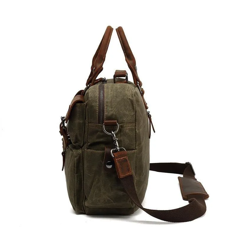 Woosir Vintage Mens Satchel Bags with Laptop Sleeve