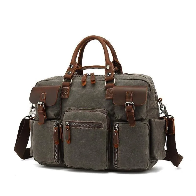 Woosir Vintage Mens Satchel Bags with Laptop Sleeve